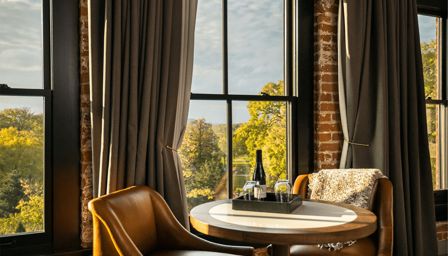 window view with chairs